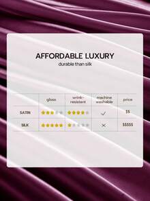 1pc Premium Silky Satin Fitted Sheet, Fits Mattress Depth 15-17 Inches, Soft & Breathable, Wrinkle-Resistant, Luxury Hotel Style, Full Wrap-Around Elastic Band, Deep Pockets, Suitable For Twin, Full, Queen, King Beds, Oeko-Tex Certified, Purple - Purple - View 6