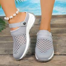 2026 Summer New Hot Item! Breathable Air Cushion Sneakers | Hollow-Out Breathable Non-Slip Mesh Soft Sole Casual Shoes #Breathable And Breathable #Air Cushioning #Wear These Shoes For Three Seasons - Xám - Xem 2