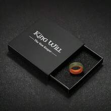 Anillos de silicona King Will para hombres alianzas de boda de goma verde oliva y naranja con diseño único de pico de montaña 8 mm de ancho 2 2 mm de grosor ajuste cómodo tamaño 7-13 - 13 - Ver 6