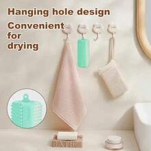 三角形硅胶宠物洗澡刷，柔软按摩刷，三合一多功能宠物美容刷，适用于猫狗，可去除毛发 - 彩色 - 查看 4