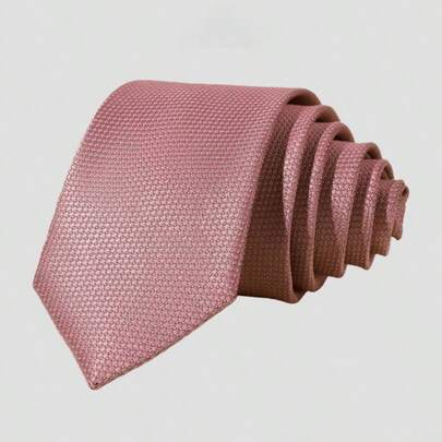 1pc Pink Necktie, Handmade Groom Wedding Business Formal Tie For Men