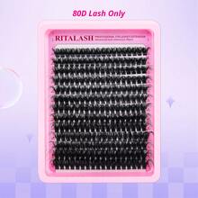 RITALASH 260Pcs 5 Nature Styles Lash Clusters Kit, 150D/ 200D/ Spike+150D/ 60D/ 80D Eyelash Clusters Extensions With Everything You Need For Beginners And Proficient, Beayty At Home Easily - Black - View 20
