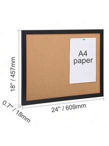 24x18 Inches Bulletin Board, Double-Sided Bulletin Board With MDF Sticker Frame, Vision Board Includes 10 Pushpins, For Display And Decoration In Office Home And School - 24'' x 18'' Double-Sided - View 10