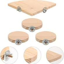 POPETPOP 4 Piezas Trampoln De Hmster Percha De Jaula De Pjaros Puesto De Pjaros Plataforma De Percha Saltando Accesorios para Jaulas De Chinchillas Junta Familiar - como se muestra en la figura - Ver 5