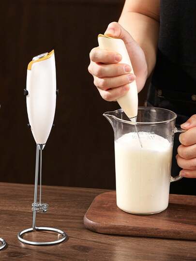 Máy tạo bọt sữa mới, máy tạo bọt sữa cầm tay mạnh mẽ, máy tạo bọt sữa mini, máy khuấy cà phê, máy trộn đồ uống bằng thép không gỉ dùng cho cà phê, latte, cappuccino, matcha, sô cô la nóng, máy tạo bọt di động, máy xay sinh tố mini không dây dùng điện.