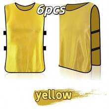 6pcs Basketball/Football Training Jerseys, Match Uniforms, Team Wear, Sports Tops, Promotional Vests With Numbers, Suitable For Kids & Adults/Football Bibs/Fighting Vests/Basketball Jerseys/Casual Company Team Building, Banquet/Christmas, Halloween, Thanksgiving/Sanitation Worker Uniforms/Youth Spring Tour Jerseys