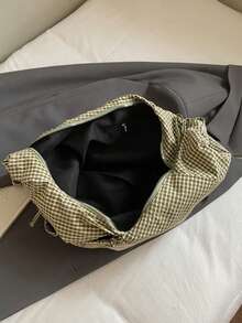 1pc Women's Nylon Shoulder Bag/Handbag/Tote Bag, With Adjustable Shoulder Strap, Scratch-Resistant And Durable, Can Hold Passport, Cash, ID, Credit Cards, Lightweight, Suitable For Commuting/Travel, Fashionable Color Block Design. - Multicolor - View 6