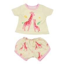 18" American Girl Doll Summer Short Sleeve Pajama Set, Bald Doll With Shorts Outfit - Multicolor - View 20