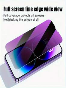 3pcs Privacy Tempered Glass Screen Protector, Compatible With IPhone 17 Pro Max/17 Pro/16 Pro Max/17/16/16e/15/14/13/12/11/Pro Max/Plus/Mini, 9H Hardness, Transparent HD, Full Coverage, Bubble-Free, Compatible With Phone Cases - Clear - View 4
