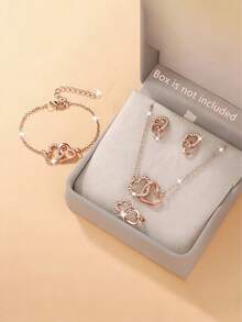 6/5件套女孩优雅时尚LED数字电子手表，搭配精致闪亮爱心首饰套装，包括手链、项链、戒指、耳环，是女孩日常佩戴、生日、节日、派对、度假、情人节、新年等场合的完美首饰配饰，也是送给女孩的新年礼物。 - 彩色 - 查看 10