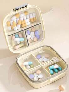 Portable Creative Travel Pill Case, Carry-On 1-Day 3-Meal 7-Day Medication Box, Moisture-Proof Double-Layer 7-Compartment Pill Organizer - Multicolor - View 7