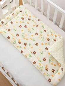 新生儿婴儿床豌豆绒小号床垫 - 彩色 - 查看 5