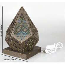 Starlight Projector Lamp,Boho Ambient Lighting Ceiling Projector Night Light, Wooden Colorful LED Lights For Bedroom Vintage Room Decor Aesthetic Unique Gifts For Christmas Halloween Birthdays - Năm mặt - Xem 3