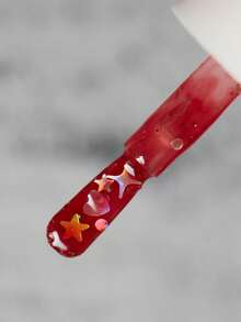 REALCHIC 10ml/Pcs, New Arrival, Stars & Heart Sequin Glitter Red Water Based Nail Polish ,Fast Dry,Long Lasting,Peel Off,Odorless,Wedding Nail Art ,Suitable For Students And Professional Use In Nail Salons,New Year Gifts - 紅色 - 查看 7