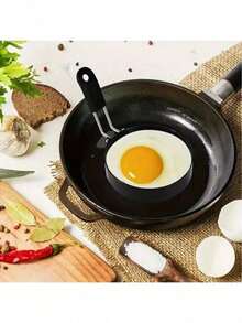 1pc Stainless Steel Egg Rings – Non-Stick Round Egg Cooker Rings & Pancake Mold For Frying Eggs, Omelets, Pancakes, Burgers, Sandwiches, Breakfast Cooking Tools – Durable & Easy To Clean Kitchen Gadgets, Space-Saving Kitchen Accessories & Home Cooking Essentials – Perfect For Family Breakfast, Dorm, Camping - Multicolor - View 5