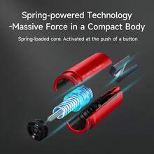 2025 Upgraded  Hammer Glass Breaker Under Water, Car Hammer Seatbelt Cutter Window Breaker Emergency Escape Tool, Glass Breaker For New Cars (3PCS) - Red & Black & Silver - View 8