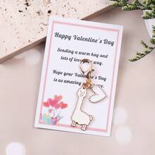 2/5/10个可爱羊驼爱心钥匙扣装饰配件，时尚男女通用情人节口袋礼物套装，附赠励志贺卡 - 非常适合送给家人、朋友、爱人以及任何需要支持和鼓励的人。友情礼物、情人节礼物、鼓舞人心的纪念礼物。 - 彩色 - 查看 9