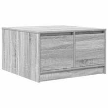 vidaXL Table basse avec tiroirs sonoma gris 70,5x70x40 cm - Gris - Voir 2