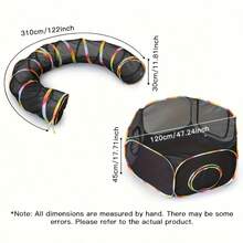 Portable Cat Fence Playground, Cat Tunnel Suitable For Indoor & Outdoor Use, Fit For Kittens, Small Dogs, Rabbits And Other Small Pets - Multicolor - View 8