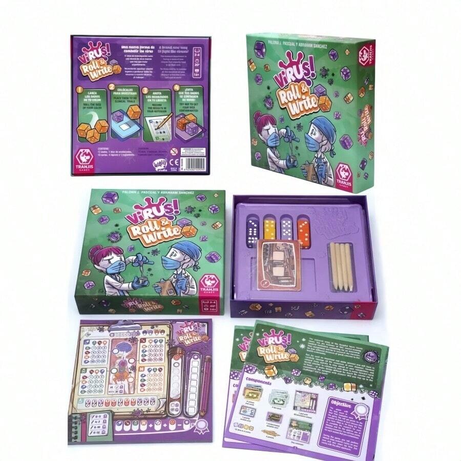 Virus! Scroll & Scribe Party Game - Fun Family Tabletop Game, Includes , Vaccine And Social Distancing Cards, Exciting Family Card Game For 2-6 Players, Quick & Entertaining Party Night! Strategic Family & Adult Party Game, Highly Competitive & Amusing, Paper-Based Materials, Tabletop Style Cards, Joyful Family, Friends & Couples Gathering Night Card Game, Party Game, Fun Family Tabletop Game Cards, Captivating And Entertaining Card Game - Multicolor - View 1