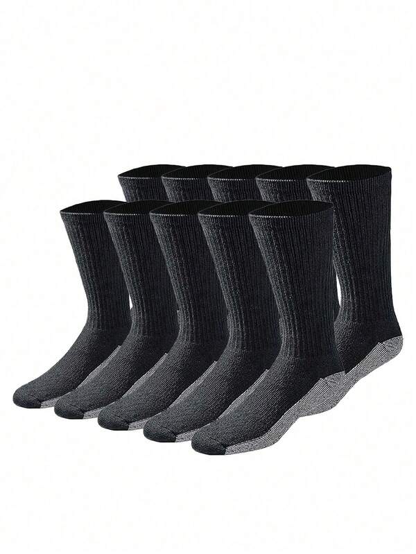 5 pares de calcetines deportivos cómodos y casuales de color negro y gris mezclados para hombre, adecuados para actividades al aire correr
