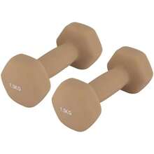 U Can – Par de Pesas Hexagonales de Neopreno Antideslizante | Mancuernas para Yoga, Pilates, Rehabilitación o Ejercicio Funcional | Diseño Ergonómico y  | Ideales para Entrenamiento en Casa o Gym(Almendra 1.5 KG) - Multicolor - Ver 1