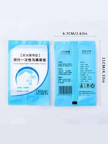 [10/20/30/40/50/60/80/100] Pcs Portable Disposable Transparent Toilet Seat Covers, Travel Toilet Seat Covers, Waterproof Toilet Mats, Portable Toilet Seat Covers, Essential Home Supplies, Ideal For Traveling, Camping, Hospitals, Stations, Hotels And Using Public Restrooms - Translucent - View 4