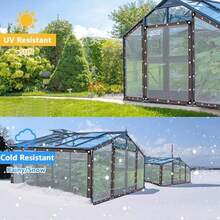 Lona Transparente Impermeable 2 x 3 m, Lona de Polietileno Transparente con Ojales, Lonas de Plstico Resistente al Agua con Borde Reforzado y Cuerda para Pergolas para Jardin Exterior - 2 x 3 metros - Ver 6