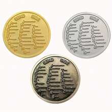 1枚金属CW摩尔斯电码纪念芯片币，摩尔斯电码芯片，娱乐学习密码语言和游戏，口袋代币芯片 - 彩色 - 查看 8