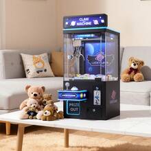 Claw Crane Machine, Medium-Sized Arcade Game Machine With Light & Sound, Adjustable Steel Claws, Precise Toy Candy Grabber Prize Dispenser Vending Toy, For Commercial Home Cinema, Black Purple - 查看 1