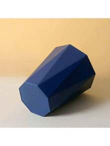 Uncovered Nordic Style Trash Can, Geometric Prism Shape, Matte Finish, Black Or White, Minimalist Design, Suitable For Office, Living Room Corner, Bedroom Bedside, Kitchen, Bathroom As A Distinctive Storage Tool, Made Of PP Material - Multicolor - View 4