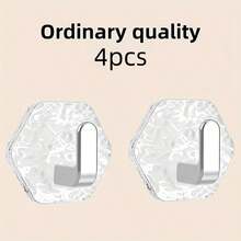 No Drill Self-Adhesive Bathroom Hooks - Modern Wall-Mounted Storage Rack, Glacier Pattern, Durable Plastic Material, No Drilling Required, Ideal For Kitchen And Bathroom. Bathroom Hooks, Kitchen Storage, Modern Design, Easy To Install.