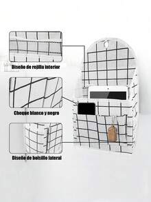 1 Bolsa colgante de tela multicapa, bolsa de almacenamiento para artículos diversos que se cuelga en la puerta, decoración de dormitorios, decoraciones festivas para habitaciones, muebles para el hogar, organización del dormitorio, soluciones de almacenamiento para el hogar. Bolsa de almacenamiento para zapatos con 24/28 compartimentos. Bolsa colgante para la puerta trasera que ahorra espacio. Bolsa de tela para guardar artículos diversos, adecuada para pequeñas empresas/tiendas/minoristas. Artículos decorativos, decoraciones festivas, detalles decorativos para habitaciones, decoración del hogar, organización del dormitorio, estantes de almacenamiento, almacenamiento doméstico.  Traducción realizada con la versión gratuita del traductor DeepL.com - A cuadros - Ver 2