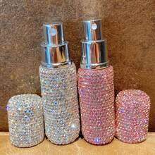 Set Of 2 Refillable 10ml Rhinestone Perfume Atomizers: Mini Travel Atomizer Bottles For Carrying Fragrances. - Multicolor - View 1