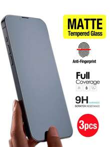 Protetor de tela de vidro fosco (3 unidades) compatível com iPhone 17 Pro Max/17 Air/16 Pro Max/16 Plus/16E/15 Pro Max/14 Pro Max/13 Pro Max/13 Mini 12 11 Pro Max X XR XS Max. Projetado para escrita natural, com menos reflexos, é um acessório essencial para proteção de tela. Ideal para uso diário, no escritório e em casa. À prova d'água, resistente a impactos, quedas e arranhões. - Claro - Ver 29