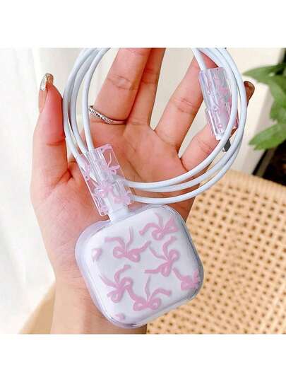 Bow/Apple Data Cable Protector Case Compatible With Apple 20W UK Charger, Prevent Breakage