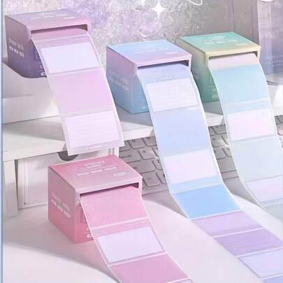 256pcs/Box Sticky Notes, Self-Adhesive Memo Pad, Removable Notes For Handwriting, Notes, Reminders, Suitable For Stationery, Desk, Students, Teachers, Office Workers, Households