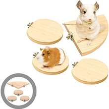 POPETPOP 4 Piezas Trampoln De Hmster Percha De Jaula De Pjaros Puesto De Pjaros Plataforma De Percha Saltando Accesorios para Jaulas De Chinchillas Junta Familiar - como se muestra en la figura - Ver 8