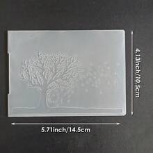 Bìa đựng tài liệu bằng nhựa dập nổi 2D, thích hợp để trang trí thiệp giấy DIY, sổ lưu niệm, trứng Phục Sinh, tường gạch hình trái tim, nốt nhạc, trang trí lễ hội. - trắng - Xem 21