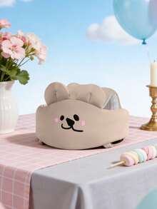 Cute Rabbit Anti-Fall Hat, Baby Anti-Fall Hat, Toddler Walking Safety Helmet, Children's Anti-Collision Head Protection Cap, Toddler Walking Head Protection Anti-Fall Hat, All Season - Brown Crooked-mouth Bear - View 4