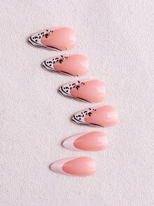 Bộ 24 móng tay giả ngắn hình hạnh nhân 3D bằng gel, thích hợp cho mùa xuân và mùa hè, họa tiết hoa và sọc ngựa vằn, thiết kế hạt vàng, móng tay giả kiểu Pháp sọc ngựa vằn, bộ móng giả vừa vặn hoàn hảo, bao gồm: 1 miếng gel dẻo và 1 dũa móng. Dễ dàng tạo kiểu móng mùa thu và nghệ thuật móng kiểu Pháp, phù hợp cho phụ nữ và bé gái sử dụng hàng ngày, đi làm, dự tiệc. - Nhiều màu - Xem 3