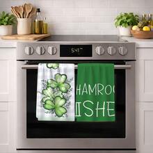 Bộ 2/4 khăn lau bát đĩa họa tiết cỏ ba lá, hoàn hảo làm quà tặng Ngày Thánh Patrick, trang trí, khăn lau siêu thấm hút bằng sợi microfiber hiện đại dùng để nấu ăn, nướng bánh, rửa bát, lau dọn, khăn lau tay, khăn lau chén, mềm mại và thấm hút cao, trang trí nhà bếp, quà tặng cho hàng xóm, mẹ, sinh nhật, tân gia cho bạn bè, đồ dùng nhà bếp thiết yếu, nhu yếu phẩm hàng ngày. - Nhiều màu - Xem 1