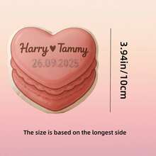 1个定制照片抱枕，个性化靠垫，可定制趣味图案，双面3D抱枕，适合送给爸爸/妈妈/家人/她/他/女朋友/男朋友，情侣生日礼物，家居装饰，定制靠垫，圣诞礼物 - 愛心 - 查看 15