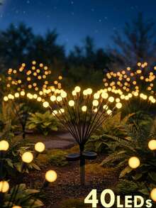 GICOOK 4pcs Solar Lights Outdoor, Solar Firework Outdoor , Solar Garden Lights, Outdoor Decorations, Firefly Light, LED Swaying Light For Patio Decor, Big Bulb, Unique Gifts For Women, Gifts For Grandma - Solar Firework Light - 查看 9