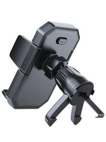 Shock-Proof Rotatable Multi-Function Car Phone Holder, Universal Type Non-Blocking Air Vent Mount - Black - View 6