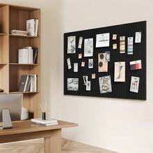 Black Felt Board 59" X 36", Large Cork Board For Wall, Felt Wall Tiles 15 Pack, Bulletin Boards For Office, Home, Wall Decor, Pin Boards For Walls - Default - View 2