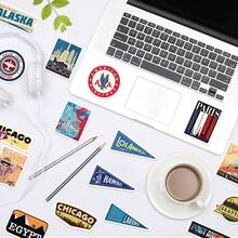 30pcs Retro World Landmarks Stickers Laptop Bicycle Guitar Skateboard Sticker DIY Graffiti Waterproof Stickers - Multicolor - View 11