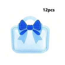 12/6个蝴蝶结造型派对礼品袋，塑料礼品袋，适用于生日、糖果和饼干包装 - 多种颜色（红色、粉色、蓝色），适合返校季和情人节 - 包裝袋 - 查看 11