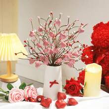 Valentine's Day Red Heart-Shaped Berry Twig Home & Date Decor - Multicolor - View 10