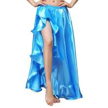 Fashionable Long Dance Dress, Made Of Polyester Fiber, Women's Satin Double Slit Ballet Skirt, Suitable For Belly Dance, Dance, Flamenco Dance And Rock Dance (3 Styles Available) - Multicolor - View 31